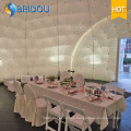 Decoración de la boda gran toldo de la sombra inflable transparente burbuja camping dome tiendas de campaña